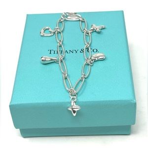 Authentic Tiffany & CO. Elsa Peretti Five mini Charm Bracelet.